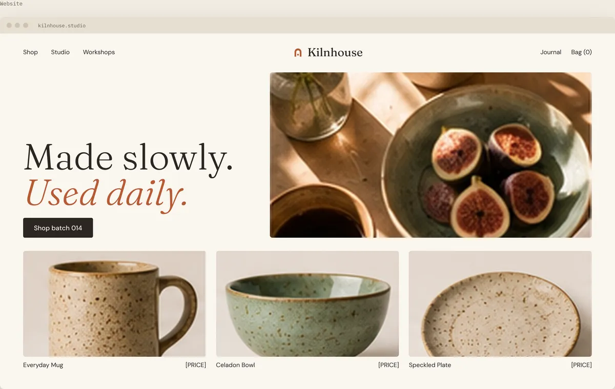 Kilnhouse website design