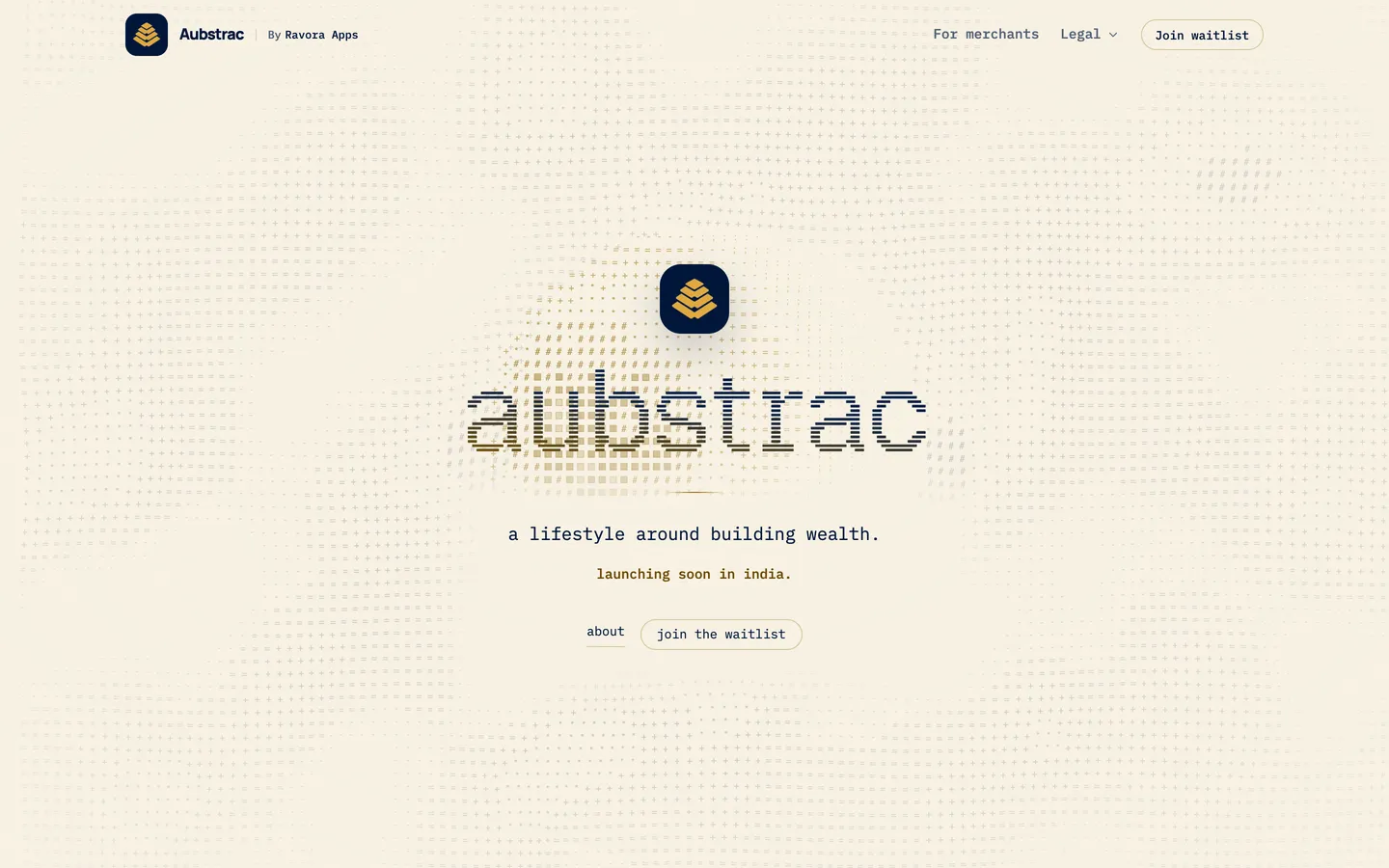 Aubstrac website, view 1