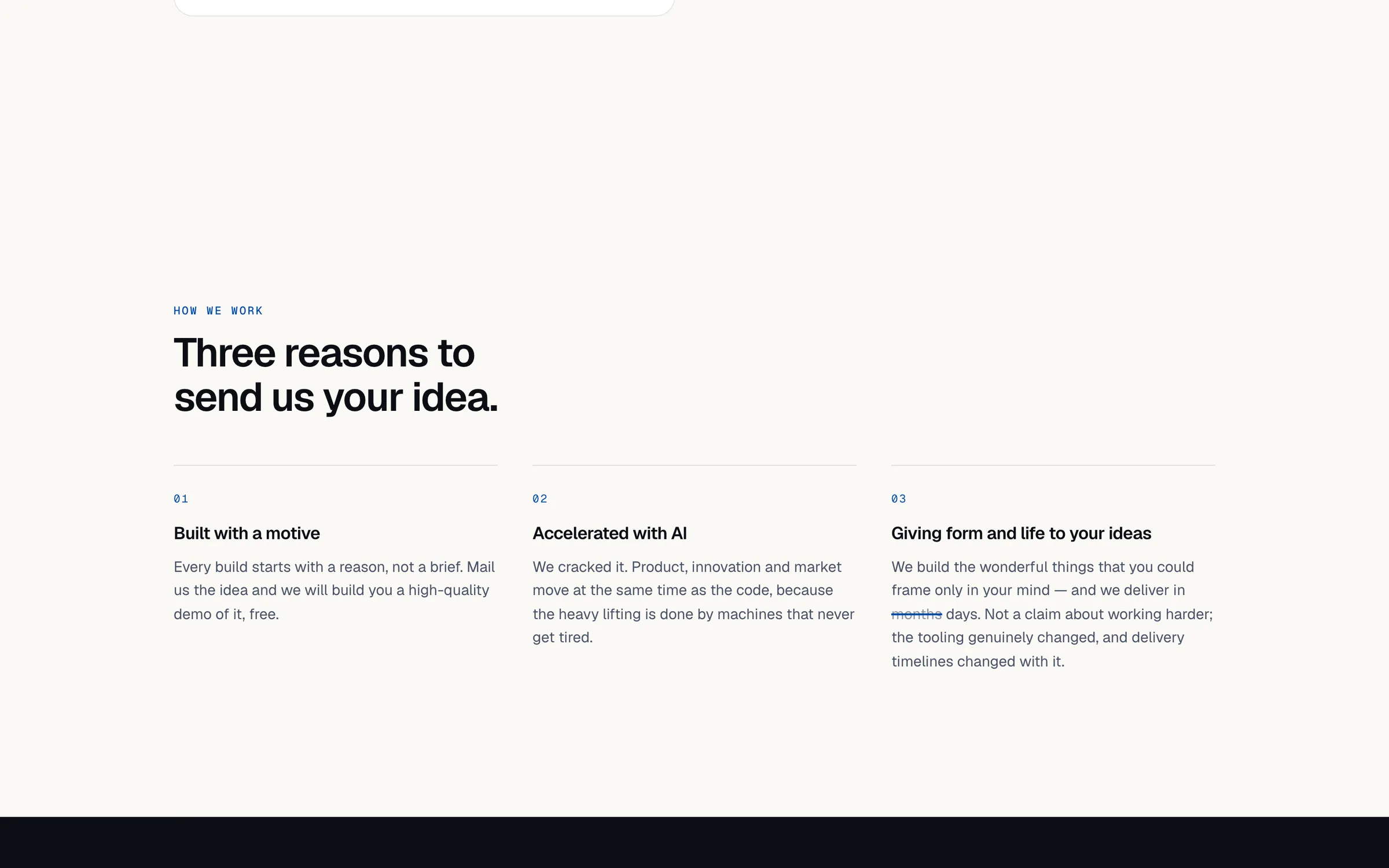 Ravora Apps website, view 3